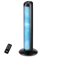 Air Pro 30 Tower Fan SmartVoice™ Control Oscillating Bladeless Fan with Remote - Tall Compact 3 Speeds Quiet 50W Motor Cooling Fan - Floor Standing Fan for Home Office - LED Display 15 Hour Timer