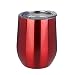 Uspeedy 9 OZ Stainless Steel Wine Glasses, Wine Cup, Wine Tumbler Sippy Cup with Lid for Red Wine, Cocktail, Liquors and Nonalcoholic Beverages (Color 0 2)