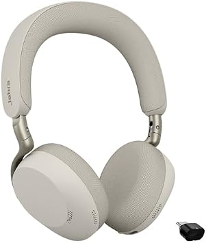 Jabra Evolve3 75 On-Ear Wireless Bluetooth Headset with Mic, Warm Grey