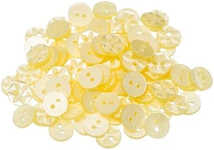 25 x Star Baby Buttons - 11mm, 14mm or 17mm - Pale Pink, Pale Blue, Yellow, Mint, White, Lilac, Cream - Simply Sew Crafty™ (Yellow, 17mm)