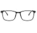 Unisex Glasses Frame Fashion Bright Black Rectangle Full Frame Decoration Prescription Glasses