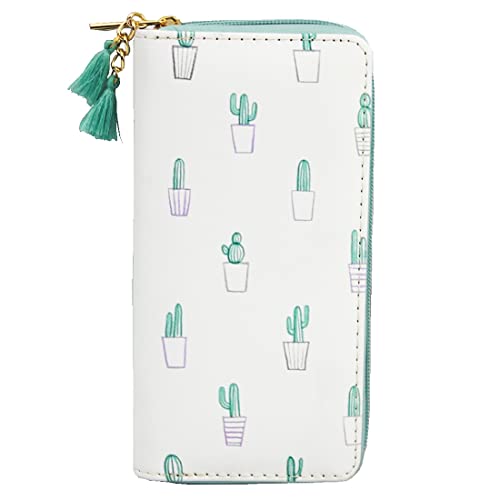 Cute Girls Cactus Wallet - Long Purse With Tassels (Cactus C1010)