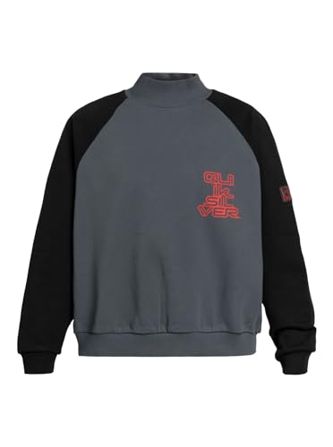 Quiksilver Upside Down - Sudadera Oversize - Mujer - L - Negro.