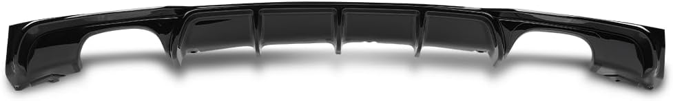 PIT66 Rear Bumper Diffuser Lip Quad Exhaust Compatible with BMW 3 Series F30 Sedan F31 Touring M-Tech Performance M Sport Bumper Model 2012-2018 M Performance Style Glossy Black
