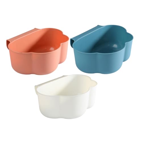 Cabilock Bidone Della Spazzatura Da Cucina Appeso a Forma Di Nuvola, Contenitore Per Rifiuti Multiuso in Plastica, Set 3 Pezzi Colori Assortiti, Salvaspazio Per Cucina, Ufficio e Bagno