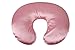 Satin Nursing Pillow Cover Set 2 Pack Ultra Soft Silk Compatible with Boppy Pillow for Breastfeeding Pillow Protect for Baby Hair and Skin White & Pink