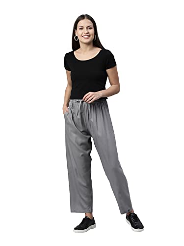 Image of TWIN BIRDS Viscose Fabric Kurti Pant /Trousers with Functional Pocket for Women
