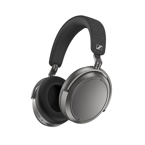 Sennheiser Momentum 4 Wireless Headphones, Bluetooth for Crystal-Clear Calls w/Adaptive Noise Cancellation, 60h Battery Life, Customizable Sound, Graphite Grey (Renewed)