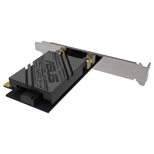 Asus PCE-BE92BT – Carte Wi-FI 7 PCIe BE9400 – Tri-Bande 2,4/5/6 GHz – Bluetooth 5.4 – Antennes externes avec Base magnétique – WPA3 – Windows 11