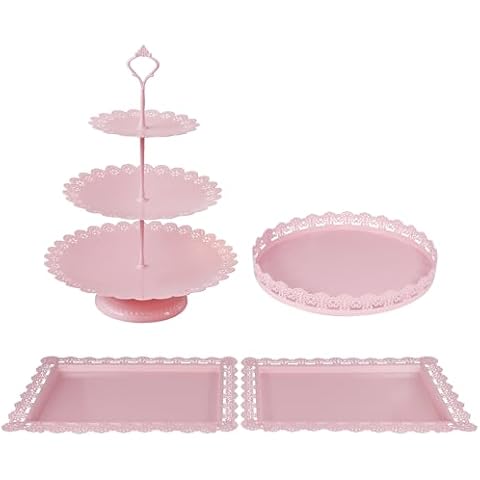 Iron Cupcake Stand and Dessert Serving Tray Set Cover