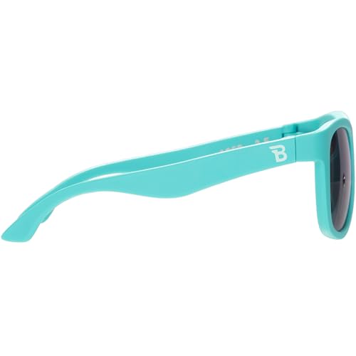 Image of Babiators Kids Sunglasses With UV400 Lens for 3-5 Years Kids, 100% UVA + UVB Sun Protection | Non-Breakable Flexible Rubber Frame, Shatter and Impact Resistant, BPA Free | The Navigators - Turquoise