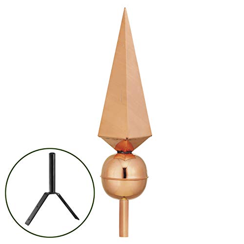 Good Directions 701 Lancelot Finial With Roof Mount, Polished Copper #TOP6