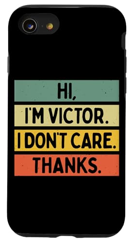 Hi I'm Victor I Don't Care Thanks �ʔ�����������p �X�}�z�P�[�X iPhone SE (2020) / 7 / 8 �p