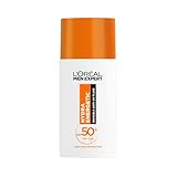 L'Oréal Men Expert Hydra Energetic Daily SPF50+ Invisible Fluid, UV Protection & Skin Revitalisation, With Vitamin C Antioxidant, 50ml