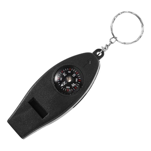 Abaodam Portable Compass Whistle Survival Keychain for Camping Hiking Emergency