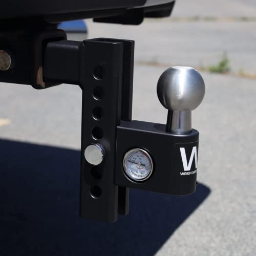 Weigh Safe Aero Hitch - Adjustable Trailer Hitch Ball Mount - 6" Drop Hitch For 2" Receiver - Premium Heavy Duty Steel Trailer Tow Hitch W/Built In Weight Scale For Anti Sway, 12,500 Lbs Gtw #TOP7