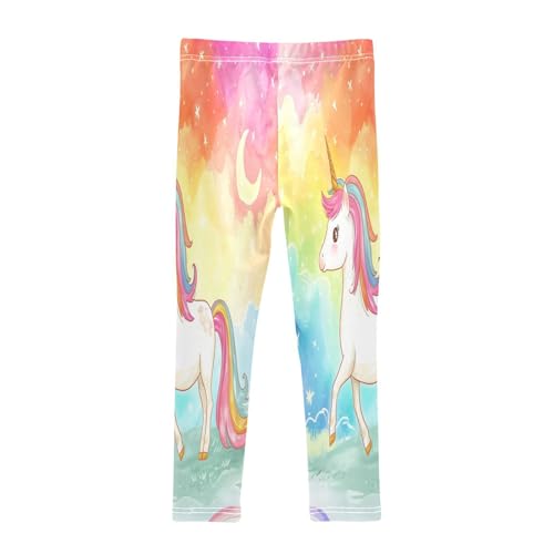 Toddler Girls Leggings Printed Yoga Pants Leggings Rainbow Sky Unicorn for Kids2