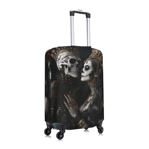 Skull King Suitcase Cover Fashion Luggage Covers Anti-Scratch Elastic Lightweight Protector For Travel Outdoor Medium2