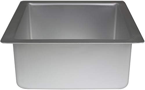 PME SQR104 Anodised Aluminium Square Cake Pan 10 x 10 x 4-Inch Deep Silver
