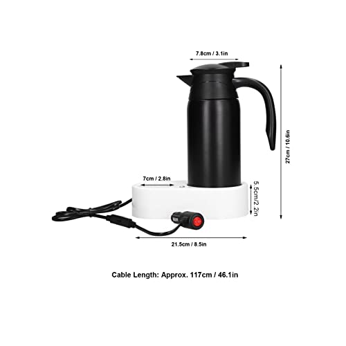 Hervidor eléctrico portátil de agua 800 ml negro miniatura 5