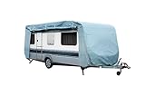 wohnwagen abdeckung  GreenYard® Abdeckplane für Wohnwagen oder Wohnmobile Camping Schutzhülle  Schutz vor Staub und Nässe  wasserabweisend und atmungsaktiv  langlebig (Größe L 610 x 250 x 220 cm)