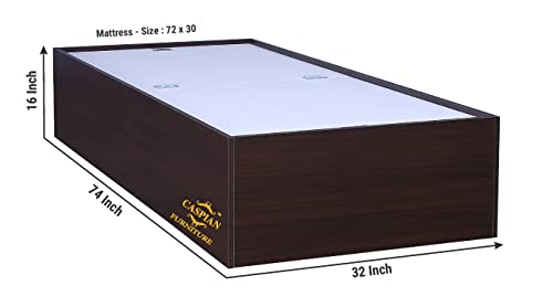 Image of CASPIAN Furniture Engineered Wood Single Bed Cum Deewan with Box Storage (30 inch) || Portable Wooden Bed || Bed with Storage for Home Bedroom (L*B*H - 74 * 32 * 16 INCH)