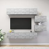 Design moderne et grand espace de rangement : le design contemporain gris béton s'intègre parfaitement dans n'importe quel décor tout en offrant beaucoup d'espace. Plusieurs compartiments sont parfaits pour ranger des magazines, des DVD et d'autres médias, ce qui permet de garder votre centre de divertissement toujours bien rangé.
