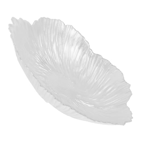 Cabilock Vassoio Decorativo Da Tavolo in Vetro Perlato, Piatto Da Portata Multifunzionale Per Frutta e Snack, Vassoio Portaoggetti Elegante Per Cucina e Sala Da Pranzo, Formato Medio