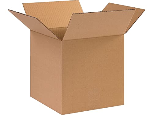The Packaging Wholesalers 10 x 10 x 10 Inches Shipping Boxes, 25-Count (BS101010)