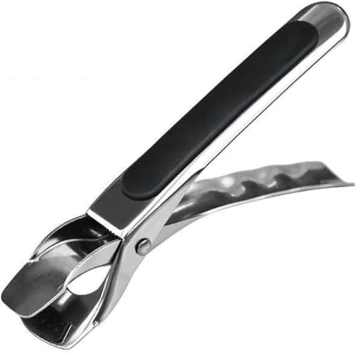 鍋つかみ パングリッパー 皿ばさみ お皿クリップ 鍋つかみ 皿を挟む 皿用取っ手 やっとこ クッカー用鍋つかみ ヤットコ鋏 ステンレス鋼製 熱傷防止 変形なし 多機能 使用便利 キッチン用品 屋外用 (ブラック)