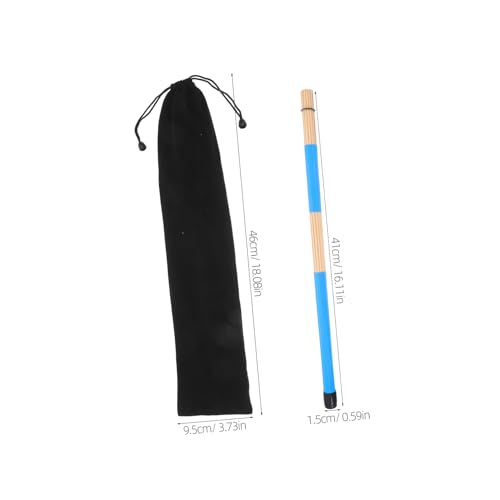 Sosoport 1par Bundle Varillas profesionales de madera para jazz y música folk, y pinceles de percusión fáciles de usar con agarre cómodo para principiantes miniatura 2