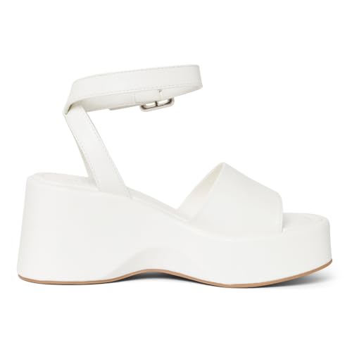 STYLISH S Womens Wedge Platform Sandals Open Toe Ankle Strap - FOCA3