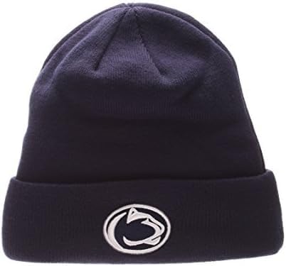 Collegiate Cuffed Knit Beanie Hats (US Alpha One Size Penn State Navy)