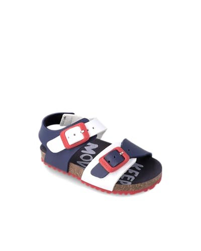 Sandale Garvalin Garçon 232664 en cuir bleu pour les premiers pas