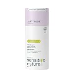 ATTITUDE Baking Soda Free Deodorant for Sensitive Skin with Oatmeal and Chamomile, Made in Canada, EWG Verified, Aluminum Free, Plastic-Free, 85 grams