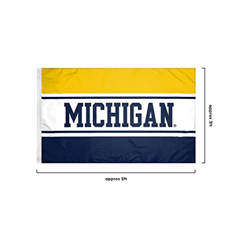 Drapeau Michigan Wolverines 91x152 cm double face horizontal pour supporter NCAA - 5
