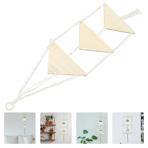 Étagère murale suspendue macramé faite de coton tressé durable - 3
