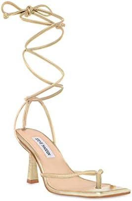 Steve Madden Women's Khari Heeled Sandal, Gold, 9.5 | Image 4