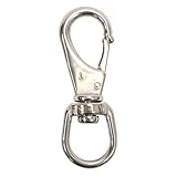 Scuba Choice Stainless Steel Swivel Eye Snap Hook Size #1 Marine Clip, 3-5/16 x 1-1/8-Inch