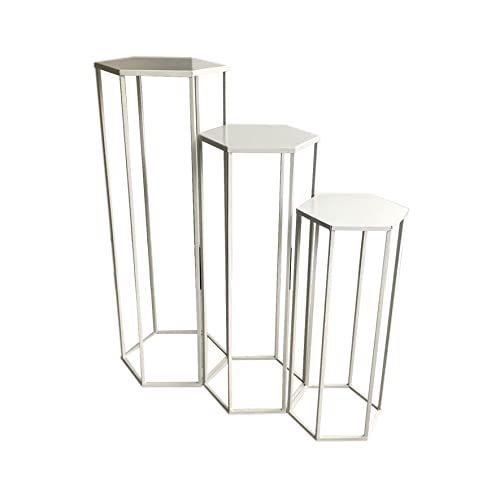 HOME DECO FACTORY Sellette Gigogne X3 Mesa para Escritorio, Consola o Mueble de Entrada, Color Blanco, Metal, 60x30x26 cm, 3 Unidades