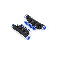 40 stuks rechte pneumatische connectoren, Air Push in Fitting Connector, Push In Fitting Pneumatisch, voor snelle aansluiting van luchtleidingen, pneumatisch gereedschap