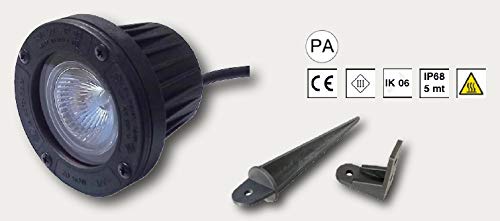Foco con piqueta y soporte IP68 12 V 3,5 W