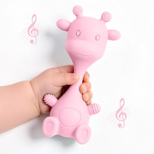 Żyrafa Tummy Time Toys nowa aktualizacja grzechotka i gryzak dla niemowląt