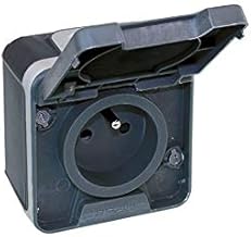 Prise 2P+T Oxxo - 1 poste - 16A - 250V - Gris