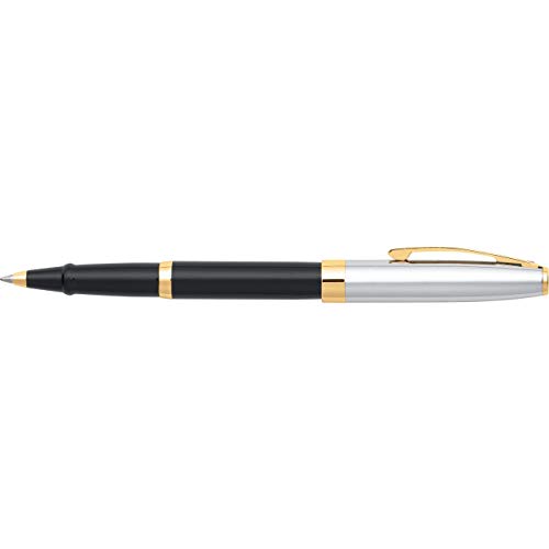 Sheaffer Sagaris Black Rollerball Pen With Chrome Cap And Gold Tone Trim #TOP1