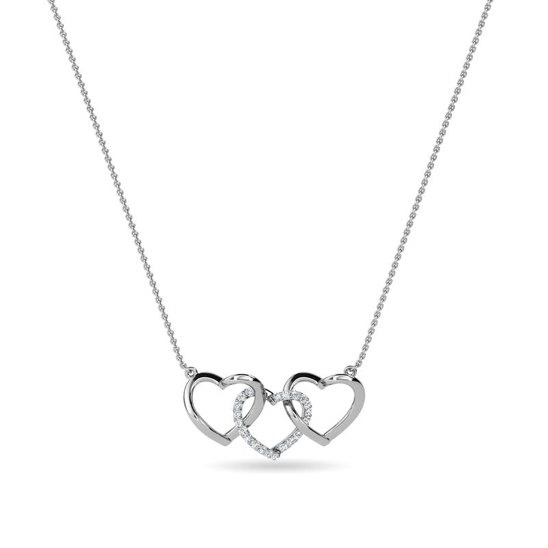 Image of KISNA JEWELS 14K BIS Hallmark Pure White Gold & SI Real Diamond Pendant for Women