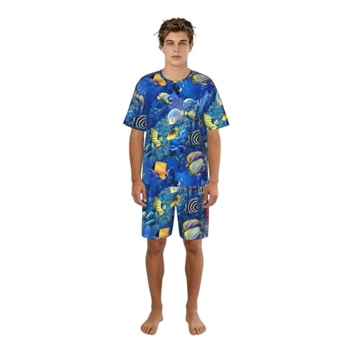 Ensemble pyjama court homme pour des soirées d'été détendues