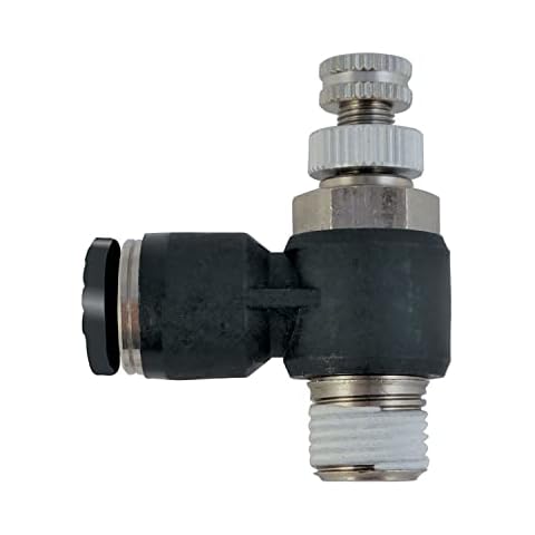 TOPRING 40.878 TOPFIT NPT Polymer Push-to-Connect Fitting, Speed Controller Elbow without Flow Control Valve, Male Threaded, 3/8(O.D.) x 1/4(M) NPT, Pack of 1, Series 40 Cover