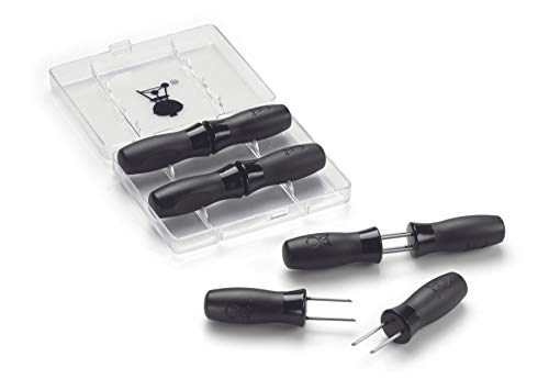 Weber Maiskornhalter Set (4 Stück) inkl. Kasten zum Aufbewahren Halter-Nylongriffe mit Daumenfurchen für sicheres und komfortables Handhaben - Schwarz (6489)