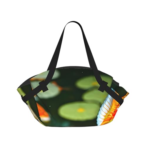 Sac de camping pliable imprimé carpes koï japonaises avec tapis extérieur